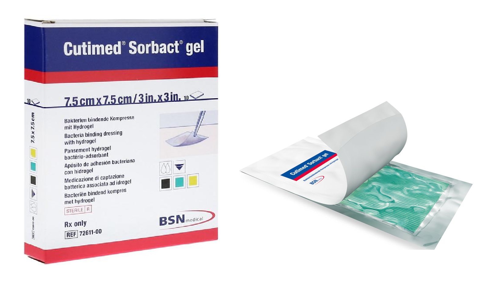 PENSO CAPTAÇÃO BATERIANA COM HIDROGEL CUTIMED SORBACT GEL