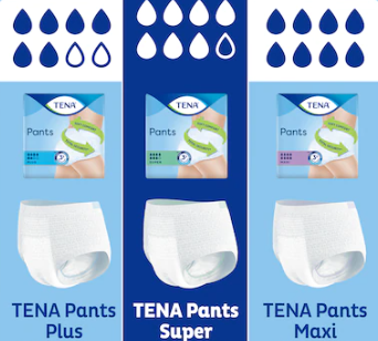 CUECA DESCARTÁVEL TENA PROSKIN PANTS SUPER