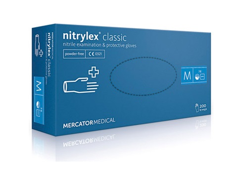 Luva De Exame Nitrilo Nitrylex Classic Blue A100
