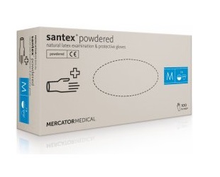 Luva De Exame Látex Com Pó Santex Powdered