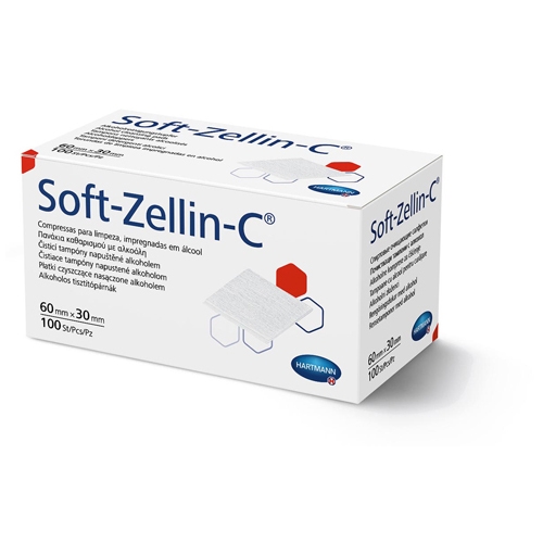 Toalhetes Impregnados Com Álcool Soft-Zellin