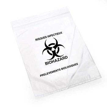 Saco Risco Biológico Com Fecho Zip